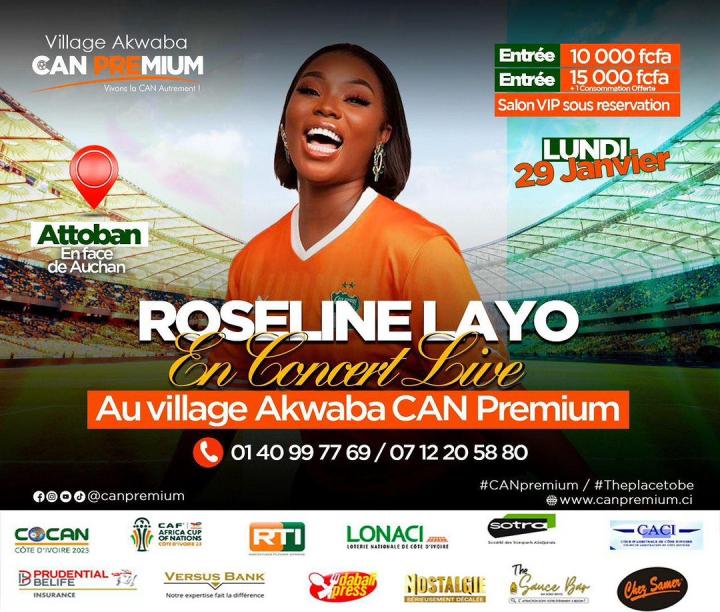 Image de Événements/Sorties. Roseline Layo, une fervente supportrice des Éléphants de Côte d’Ivoire, partage une opportunité passionnante pour les fans de football. Dans une publication enthousiaste, elle dévoile un plan imparable pour suivre le match tant attendu ce lundi. L'événement se déroulera au Village Akwaba CAN Premium, créant une atmosphère électrique pour vivre pleinement l'expérience du football africain. Avec son engagement manifeste, Roseline Layo exprime son enthousiasme d'être présente en direct pour cette rencontre majeure. Sa présence promet d'ajouter une dose supplémentaire de passion à cet événement sportif. Son message est un appel vibrant à la communauté des Élus, les supporters des Éléphants, pour se joindre à elle dans cette célébration footballistique. La date du rendez-vous est fixée au lundi 29 janvier 2024, offrant ainsi une occasion idéale pour se réunir et soutenir collectivement l'équipe nationale. Le lieu, le Village Akwaba CAN Premium, est choisi avec soin pour offrir une atmosphère immersive propice à l'excitation du match. Les tarifs d'entrée sont annoncés de manière transparente dans la publication, offrant aux supporters deux options : 10 000 FCFA pour l'accès standard et 15 000 FCFA pour ceux qui souhaitent profiter du confort et des avantages du Salon VIP. La réservation est recommandée pour le Salon VIP, ajoutant une touche d'exclusivité à l'expérience. L'initiative de Roseline Layo montre une volonté de rassembler la communauté autour de la passion commune pour le football et l'équipe nationale. Les supporters auront l'opportunité de partager des moments forts, d'exprimer leur ferveur et de créer des souvenirs mémorables ensemble. En invitant chaleureusement tous les supporters à se joindre à elle, Roseline Layo crée une connexion entre les Élus, renforçant ainsi l'esprit de camaraderie qui anime les supporters de football. Sa publication évoque non seulement l'anticipation du match, mais aussi le désir de vivre cet événement collectivement, renforçant ainsi le lien indéfectible entre les supporters et l'équipe nationale. En conclusion, la publication de Roseline Layo évoque plus qu'un simple plan pour suivre un match de football. C'est une invitation à partager l'excitation du moment, à célébrer la passion pour le sport et à unir la communauté des Élus autour de la fierté nationale. La question demeure : Qui parmi les Élus répondra à cet appel et rejoindra Roseline Layo pour vivre ensemble l'émotion du match des Éléphants de Côte d’Ivoire ce lundi au Village Akwaba CAN Premium ?