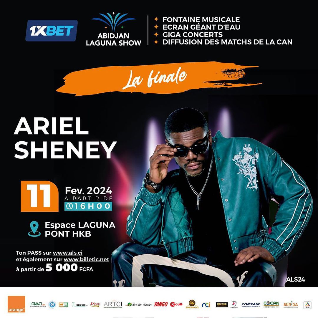 Image de Événements/Sorties. Ariel Sheney, la sensation musicale ivoirienne, annonce une performance en direct qui promet d'électriser le Abidjan Laguna Show lors de la finale tant attendue de la Coupe d'Afrique des Nations en Côte d'Ivoire. Avec un enthousiasme palpable, l'artiste partage cette invitation exclusive, révélant que l'événement se déroulera à 16 heures. Anticipation Frémissante pour une Soirée Exceptionnelle La perspective de cette soirée exceptionnelle est d'ores et déjà teintée d'une anticipation frémissante. Ariel Sheney, reconnu pour son énergie scénique contagieuse et son répertoire musical entraînant, promet une prestation live qui transcendera les attentes. L'annonce suscite déjà l'excitation parmi les aficionados de la musique ivoirienne, et au-delà. Abidjan Laguna Show: Épicentre d'une Expérience Musicale Unique Le lieu choisi, Abidjan Laguna Show, se transformera en l'épicentre de cette expérience musicale unique. La finale de la Coupe d'Afrique des Nations, combinée à la magie de la performance live d'Ariel Sheney, promet une soirée inoubliable. La symbiose entre le sport et la musique créera une ambiance électrique, où la passion pour le football et l'engouement pour la musique fusionneront dans une célébration vibrante de la culture ivoirienne. Accessibilité et Ambiance Animée Le prix d'entrée fixé à 5000 FCFA rend cet événement accessible à un large public, garantissant une affluence diversifiée et une ambiance animée. Cette annonce résonne comme une invitation à vivre une expérience culturelle unique, où les rythmes envoûtants d'Ariel Sheney s'entremêleront aux émotions intenses de la finale de la CAN. Un Moment Historique: Sport et Musique en Symbiose En conclusion, la publication d'Ariel Sheney dévoile l'opportunité de participer à un moment historique, fusionnant le sport et la musique dans une symbiose envoûtante. La soirée au Abidjan Laguna Show, promet d'étonner et de laisser une empreinte mémorable dans le cœur de ceux qui auront la chance d'y assister. Un rendez-vous à ne pas manquer pour une célébration exceptionnelle de la musique et du football en terre ivoirienne.