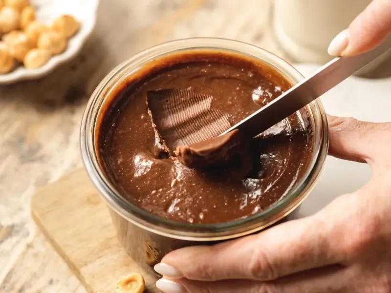 Image de Cuisine. Lorsque la tentation du Nutella se fait sentir au goûter, il est difficile de résister à cette pâte à tartiner chocolatée. Cependant, la version commerciale, riche en matières grasses et en sucre, n'est pas toujours la meilleure option pour une alimentation équilibrée. C'est pourquoi de plus en plus de personnes se tournent vers des alternatives faites maison, plus saines et tout aussi délicieuses. La Recette Incontournable Ingrédients : - 200 g de noisettes - 200 g de chocolat au lait et/ou de chocolat noir - 35 g de sucre glace (facultatif) - 30 g d’huile de noisettes (ou d’huile neutre type huile de colza) - Un bocal hermétique - Un blender ou mixeur puissant Étapes de Préparation 1. Préchauffez le four et torréfiez les noisettes : Avant de commencer la préparation, préchauffez votre four à 150 °C. Disposez ensuite les noisettes sur une plaque de cuisson et laissez-les torréfier doucement au four pendant 10 minutes. Cette étape permet de faciliter le retrait de la peau et d'intensifier les arômes des noisettes. 2. Faites fondre le chocolat : Pendant que les noisettes sont au four, faites fondre le chocolat au bain-marie sans le brûler. Veillez à remuer régulièrement pour obtenir une texture lisse et homogène. 3. Mixez les noisettes : Une fois les noisettes torréfiées, mixez-les finement pour obtenir une poudre fine. Cette étape peut nécessiter un mixeur puissant pour garantir une texture optimale. 4. Incorporez les ingrédients : Ajoutez le sucre glace et l’huile dans le mixeur contenant les noisettes mixées. Mixez à vitesse lente, puis augmentez progressivement la vitesse pour obtenir une préparation lisse et homogène. 5. Ajoutez le chocolat fondu : Incorporez le chocolat fondu dans le mélange de noisettes et mixez à vitesse maximale pendant environ 30 secondes. Cette étape permet d'obtenir une pâte à tartiner crémeuse et savoureuse. 6. Optionnel : Ajoutez du beurre pour une texture plus onctueuse : Si vous souhaitez une texture encore plus onctueuse, vous pouvez ajouter une noisette de beurre à la préparation. Cependant, gardez à l'esprit que cela peut affecter la conservation de votre pâte à tartiner. 7. Transvasez la préparation dans un pot stérilisé : Une fois la pâte à tartiner prête, transvasez-la dans un pot stérilisé et laissez-la cristalliser à température ambiante pendant 24 heures. Cette étape permet de finaliser la texture et les saveurs de la pâte à tartiner. Conseils pour une Réussite Parfaite - Stérilisez toujours votre pot : Avant de transvaser la pâte à tartiner, assurez-vous de stériliser le pot dans de l'eau bouillante pendant cinq minutes. Cela contribuera à améliorer la conservation de votre pâte à tartiner maison. - Optez pour de vraies noisettes : Pour une saveur authentique, privilégiez l'utilisation de vraies noisettes plutôt que de poudre ou de purée de noisettes. Les noisettes de qualité donneront à votre pâte à tartiner une consistance et un goût incomparables. - Ajustez la texture selon vos préférences :Si votre pâte à tartiner est trop liquide, ajoutez un peu plus de chocolat. En revanche, si elle est trop épaisse, un filet d'huile devrait suffire pour obtenir la consistance désirée. En conclusion, réaliser sa propre pâte à tartiner choco-noisettes maison est non seulement simple et amusant, mais aussi une alternative plus saine et délicieuse au Nutella commercial. En suivant cette recette, vous pourrez savourer une gourmandise maison, sans culpabilité, et régaler toute votre famille. Alors, pourquoi ne pas vous lancer dès aujourd'hui et épater vos proches avec cette délicieuse création culinaire ?