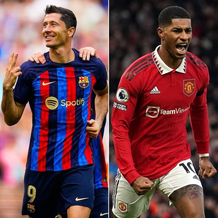 Image de Football. Ce match compte pour les 16èmes de finale de l'Europa League. Le FC Barcelone de Lewandowski croise le fer avec Manchester United de Rashford ce soir à 17h45 GMT. On s'attend à un duel de buteurs entre Lewandowski (14 buts en Liga) et Rashford (12 buts cette saison). Comme l'a laissé entendre Xavi Hernandez, dans une interview, Rashford reste l'homme à craindre de cette équipe de Manchester United qui, en dépit des situations connues, connaît une remonté en Premier League qui permet à cette équipe de figurer dans le top 3 du championnat. Aussi, c'est une occasion pour le Barcelone de rassurer ses supporters un peu déçu des récentes performances de l'équipe. Ce sont deux grands de l'Europe qui s'affrontent, quel est votre pronostic?