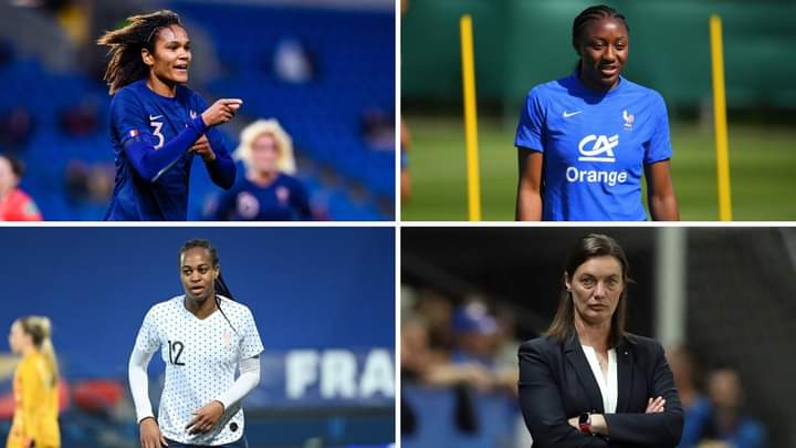 Image de Football. La capitaine Wendie Renard et quelques autres joueuses ont décidé, à quelques mois du mondial, de claquer la porte à la sélection nationale féminine de football. C'est un élan de solidarité qui vise à protester contre la gestion de l'équipe tant par l'entraîneuse Corine Diacre que par les dirigeants de la sélection. Pensez-vous que la France, sans Wendie Renard, Mbock, Kadidiatou Diani, Marie Antoinette Katoto, a toutes ses chances au mondial?