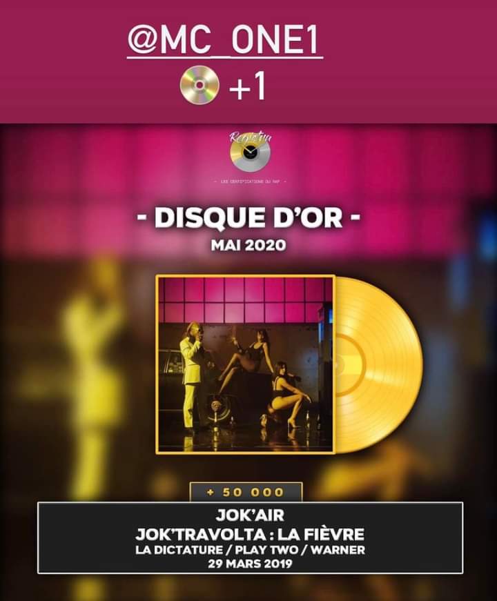 Deuxième Image de Musique/Radio. Le jeune rappeur ivoirien Mc One, absent depuis un bon moment a pris plaisir à communiquer à ses fans, via sa page Facebook, son plaisir d'avoir obtenu 2 disques d'or grâce à sa double collaboration avec Fababy sur le titre "Dja la Foule" et Jok'air sur le titre "225". Ces singles sont devenu des singles d'or. Il en a profité pour préparer son public à la sortie de ses œuvres durant cette année 2023. Tant promis, nous espérons que cela sera effectif cette année, sinon cela fait que le jeune plonge dans l'anonymat au fil du temps. Quel est ton titre préféré de MC One?