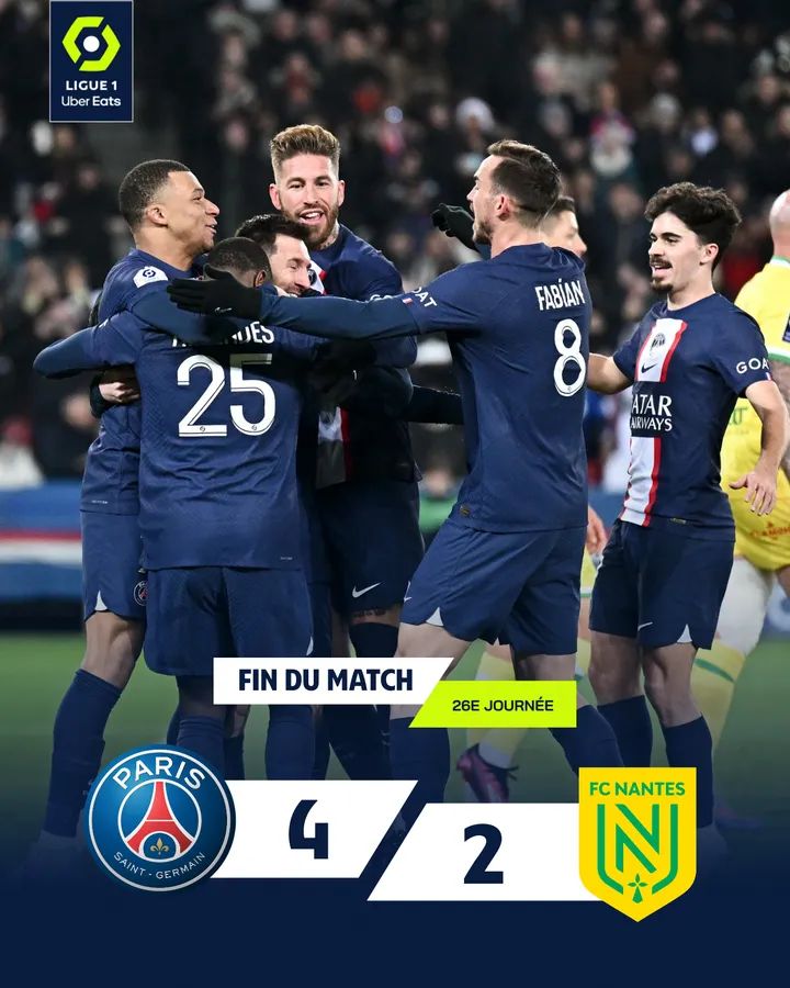 Image de Football. Le prodige français, Kylian M'bappé entre désormais dans l'histoire du club parisien grâce à son but inscrit lors de la victoire 4-2 ce samedi 4 mars contre Nantes FC lors de la 26ème journée de la ligue 1. Il est désormais seul en tête des buteurs du club avec 201 réalisations, un nouveau record que vient de battre le jeune joueur de 24 ans. On ne peut que lui souhaiter d'autres records à pulvériser. Cependant, certaines rumeurs le voient sur d'autres cieux, autres qu'en championnat français. Pensez vous qu'il devrait quitter le PSG maintenant?