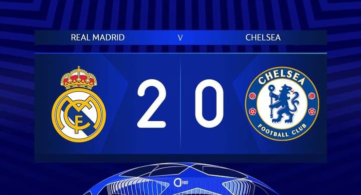 Image de Football. Karim Benzema et ses coéquipiers du Real de Madrid se sont imposés face à Ngolo Kanté et ses coéquipiers de Chelsea. Vainqueur 2 buts à 0, le Real Madrid est bien parti pour passer ce cap des quarts de finale de la plus prestigieuse compétitions entre club de la planète. Pensez vous que les poulains de Franck Lampard pourront battre le Real en match retour à domicile?