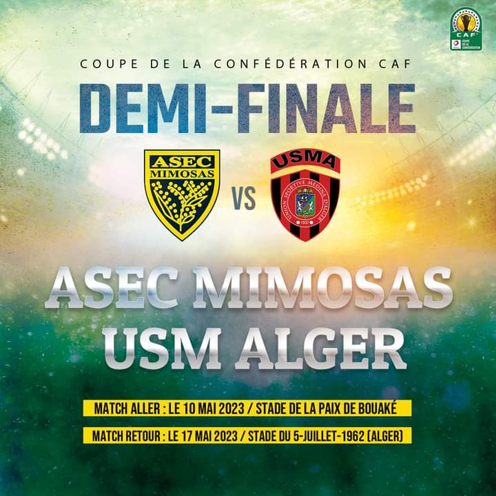 Image de Football. Le représentant ivoirien à la coupe de confédération CAF, l'Asec Mimosas, s'est qualifié pour les demi-finales après avoir battu les tunisiens de l'US Monastir (2-0) en match retour des quarts de finales. Rappelons que les mimos avaient concédé le match nul lors de leur déplacement à Tunis lors du match aller. Le prochain adversaire de l'Asec est l'USM Alger. J'espère que l'Asec franchira cette étape pour atteindre la finale. Pensez vous comme moi que l'Asec arrivera en finale?