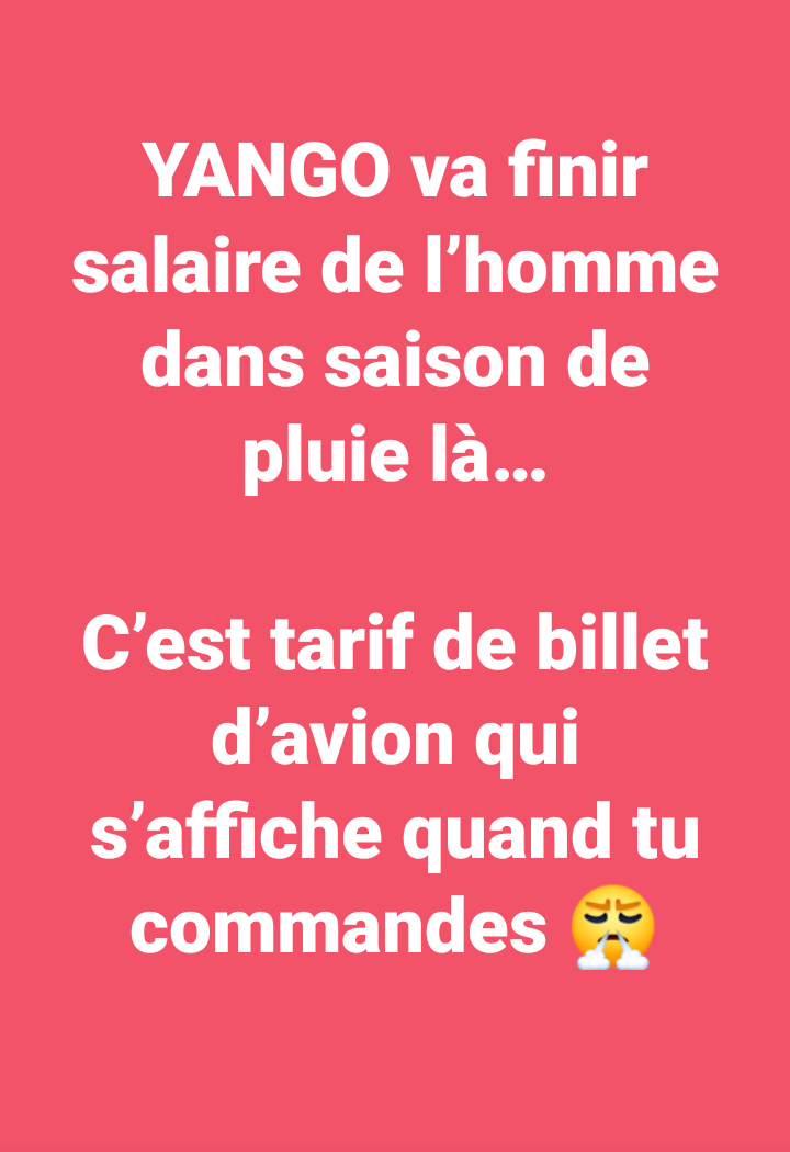 Deuxième Image de Société. Depuis quelques temps, les clients des taxi VTC se plaignent d'une hausse du tarifs qui passent parfois du simple au double. Serait ce à cause du fait que nous soyons en période de pluie? En effet, il ya plus de demande en cette période, raison pour laquelle je pense qu'ils ont révisé les tarifs à cause de la forte demande. Et vous, avez vous constaté changement ?