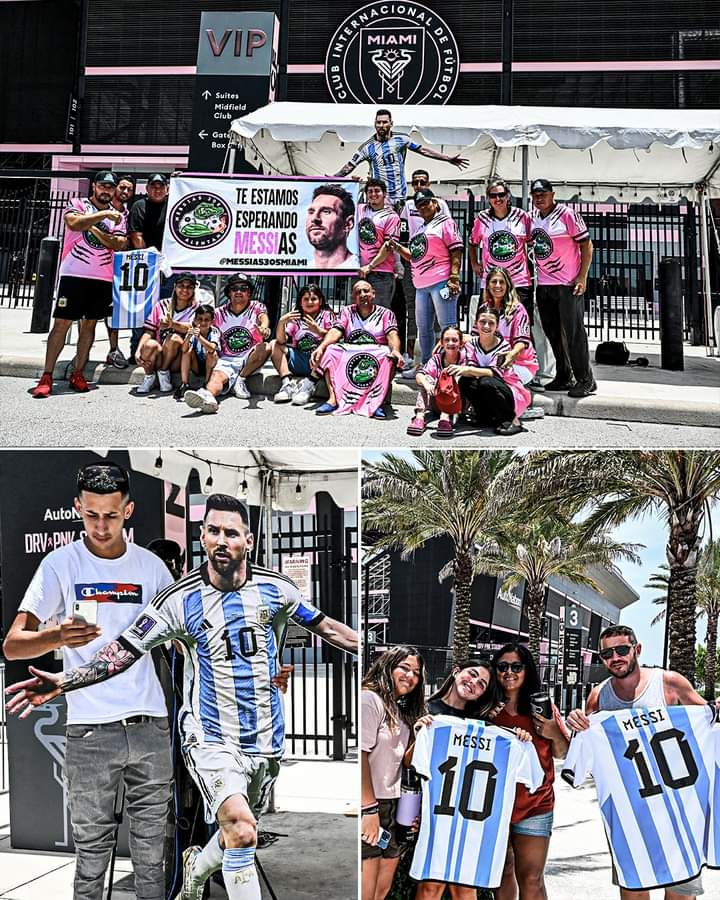 Deuxième Image de Football. Le footballeur argentin Lionel Messi, qui a récemment signé en MLS, vient d'arriver à Miami afin d'entamer son aventure avec l'Inter de Miami. Il a été aperçu à sa descente d'avion. Rappelons que le sept fois ballon d'or a décliné une offre de l'Arabie Saoudite afin de se retrouver dans le championnat américain. Pensez-vous vous qu'il pourra exceller dans ce championnat ?