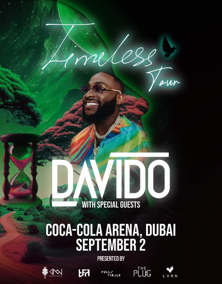 Image de Célébrités. La superstar nigériane, Davido, a annoncé la tenue prochaine de son concert à Dubaï. Le show se tiendra le 2 septembre prochain au Coca Cola Arena. C'est un concert qui s'inscrit dans le cadre d'une tournée dénommée Timeless Tour. Comment pensez-vous que le show sera?