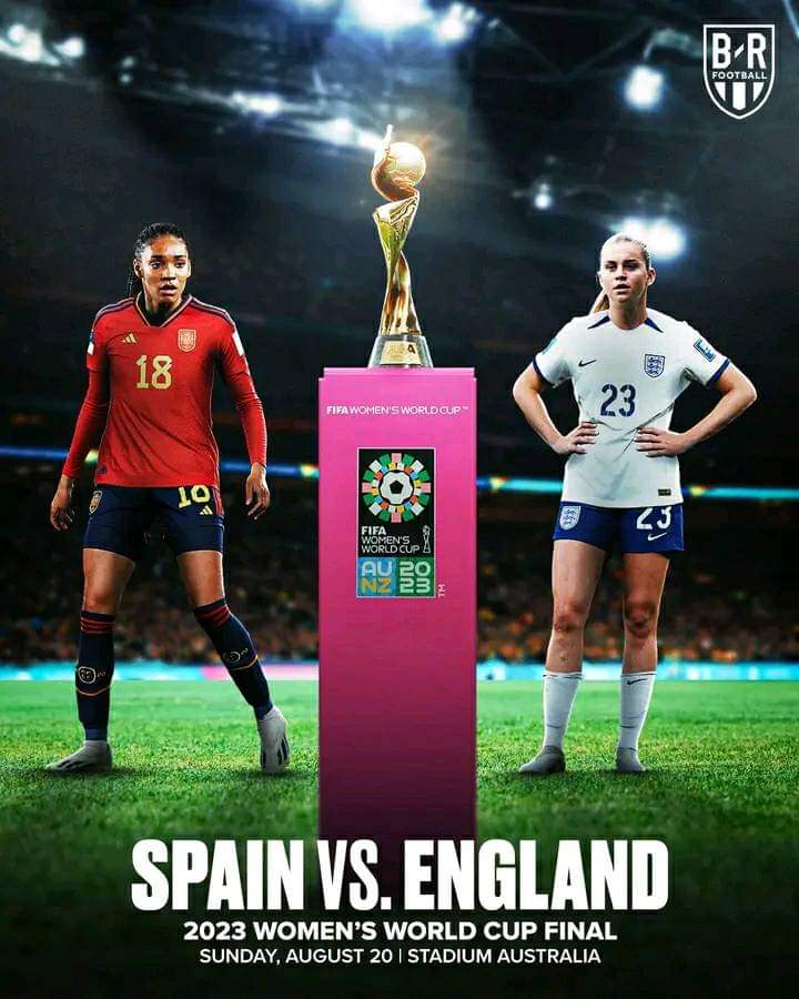 Image de Football. L'apothéose de la coupe du monde féminine de football en Australie et Nouvelle Zélande se jouera demain Dimanche 20 Août 2023 entre l'Espagne et l'Angleterre. La Suède a pris la 3ème place de la compétition après avoir battu l'Australie (2-0) en petite finale. Avez vous suivi la compétition ? Qui D'entre l'Angleterre ou l'Espagne remportera le trophée ?