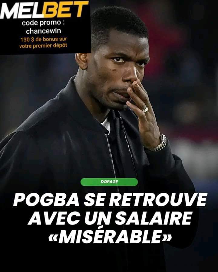 Image de Football. L'international footballeur français Paul Pogba est actuellement dans de beaux draps. Une situation du au fait qu'il ait reconnu s'être dopé. Son salaire à la Juventus aurait été reduire au strict minimum syndical, à peine 2.000 euros par mois. Que c'est triste de voir un athlète de son cran tombé aussi bas. Que pensez vous de cette situation de Paul?