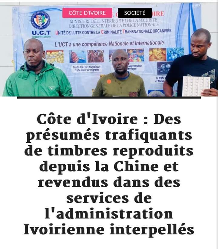 Image de Société. Un grand réseau de faussaires de timbres fiscaux a été interpelé à Abidjan. Les timbres étaient conçus en Chine et vendus au sein de l'administration ivoirienne. Visiblement, cela se fait depuis longtemps. Notre administration est-elle aussi poreuse que cela?