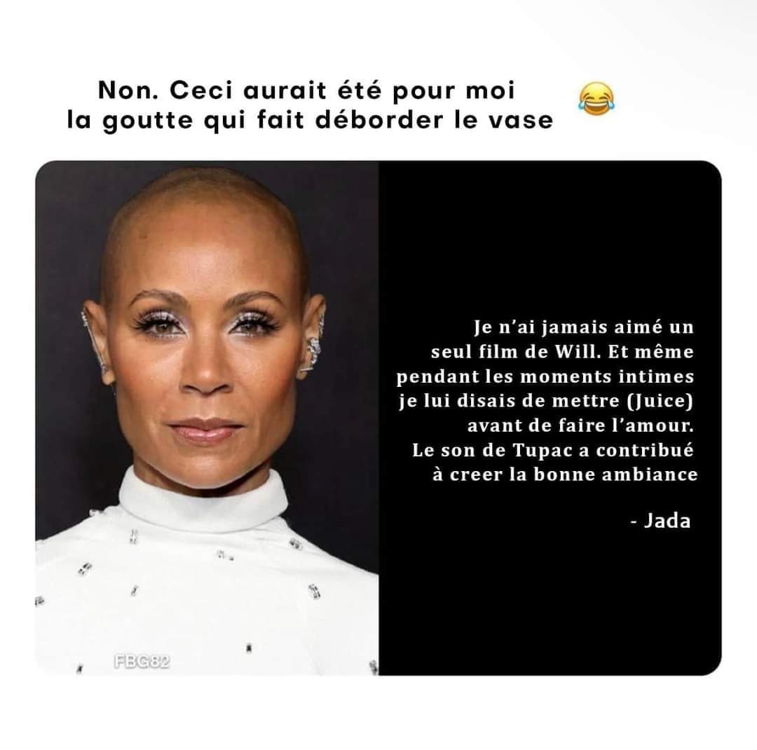 Troisième Image de Célébrités. L'histoire de Jada et Will Smith est actuellement le sujet au cœur de plusieurs débats après les révélations assez intimes faites par Jada au mépris de Will Smith. La super star du rap 50 Cent, ayant trouvé les propos de Jada indécents, a décidé de lancer le mouvement "Free Will" en soutien à l'acteur face à l'humiliation publique que lui fait subir son épouse de depuis 1997. Même si les avis sont mitigés sur l'attitude de Jada, la majorité des observateurs ne sont pas d'avis avec Jada. Et vous, quel est votre avis sur l'histoire du couple Smith qui, bien que légalement marié, vit la séparation depuis plus de 7 ans maintenant ?