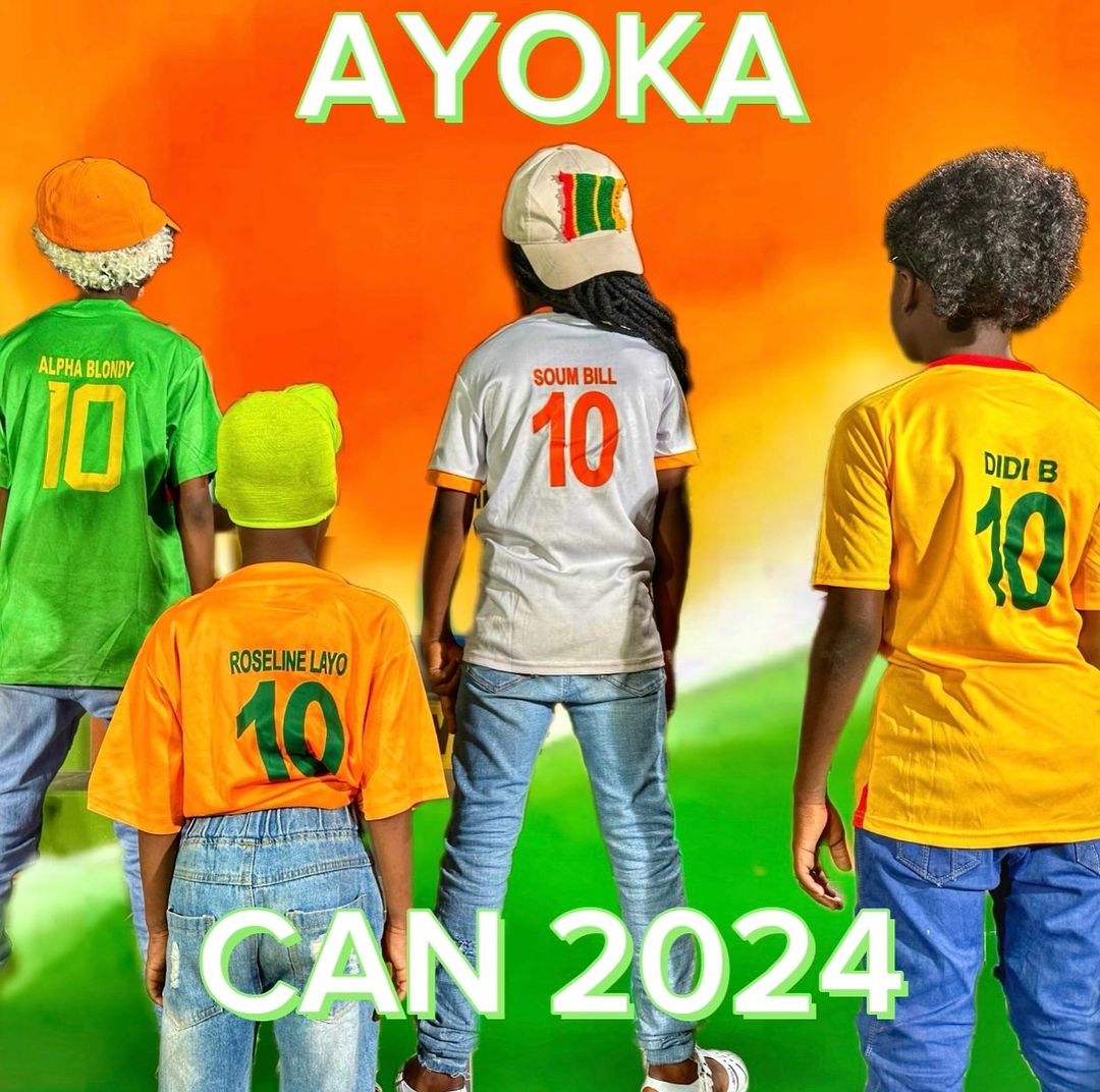 Image de Musique/Radio. La magie de la CAN 2024 prend vie avec la sortie imminente du clip "AYOKA" signé Alpha Blondy, Roseline Layo, Dibi B, et Soum Bill ! Les légendes de la musique ivoirienne se réunissent pour une collaboration exceptionnelle, fusionnant leurs talents pour célébrer l'esprit de la Coupe d'Afrique des Nations. "AYOKA" promet une symphonie visuelle captivante, une ode enjouée à l'unité et à la passion du football. Attendez-vous à être transportés dans un monde où la musique et le sport se rejoignent.