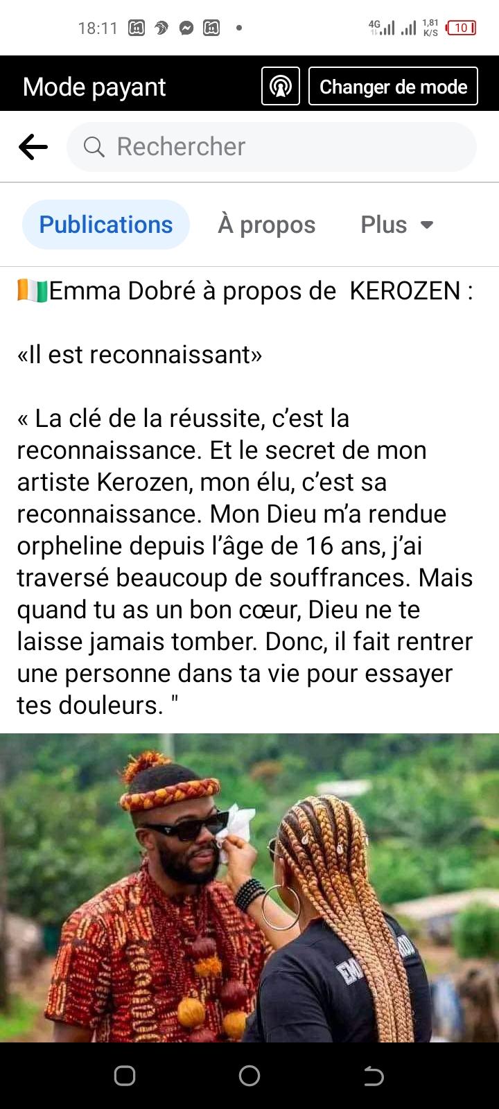 Troisième Image de Célébrités. La gratitude est un pilier fondamental dans la vie de nombreuses personnes, souvent considérée comme une qualité essentielle pour atteindre le succès et trouver un sens dans les moments difficiles. Emma Dobré, parlant de l'artiste Kerozen, souligne l'importance de la reconnaissance dans son cheminement personnel et artistique. Elle évoque le fait que malgré les épreuves et les souffrances, il reste crucial de cultiver un sentiment de reconnaissance envers la vie et envers ceux qui traversent nos vies pour apaiser nos douleurs. Emma Dobré partage son propre récit, marqué par la perte précoce de ses parents à un jeune âge. Elle témoigne des difficultés qu'elle a rencontrées et des souffrances endurées, mais aussi de la manière dont la gratitude et la reconnaissance ont été des piliers dans sa capacité à surmonter ces épreuves. Selon elle, avoir un bon cœur et être reconnaissant est une clé précieuse pour recevoir la grâce divine même au milieu des moments les plus sombres de nos vies. Elle évoque également comment la vie nous réserve parfois des surprises, comment des personnes, comme Kerozen dans son exemple, peuvent être envoyées par le destin pour apporter du réconfort et de la force dans nos moments de faiblesse. Kerozen, l'artiste dont elle parle avec admiration, incarne cette qualité de reconnaissance profonde envers la vie malgré les difficultés qu'il a lui-même rencontrées. Sa musique, ses paroles ou ses actions reflètent cette gratitude et cette reconnaissance qu'il a pour chaque opportunité, chaque personne, chaque instant de bonheur qu'il rencontre. Cette idée de gratitude et de reconnaissance envers la vie trouve également un écho dans de nombreuses philosophies et religions à travers le monde. De nombreuses traditions enseignent l'importance de reconnaître les bénédictions, aussi petites soient-elles, et d'en être reconnaissant. C'est une façon de cultiver un état d'esprit positif, de trouver de la force dans l'adversité et de manifester de la bienveillance envers les autres.La reconnaissance peut également être considérée comme un moteur de réussite. Elle permet de développer une mentalité orientée vers les solutions plutôt que les problèmes, d'encourager la résilience et d'inspirer les autres par son exemple. Dans le cas de Kerozen, sa reconnaissance envers la vie et les opportunités qui se présentent à lui peut être un facteur clé de son succès artistique.