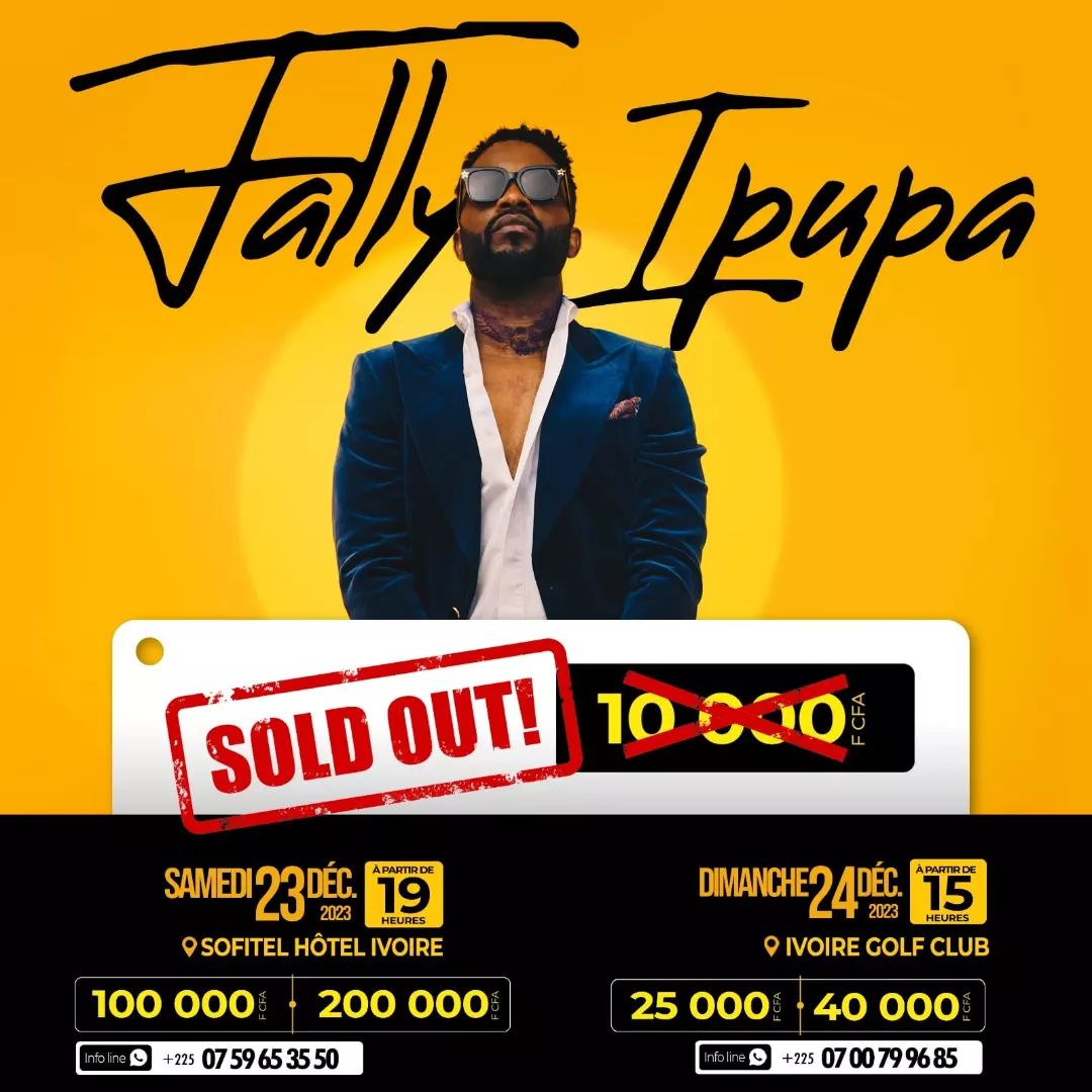 Image de Événements/Sorties. L'engouement pour le spectacle de Fally Ipupa atteint des sommets, avec une annonce retentissante : les tickets au tarif de 10 000 francs sont déjà SOLD OUT. La demande fervente du public pour assister à cet événement exceptionnel se manifeste à travers cette ruée vers les billets, témoignant de l'énorme popularité de l'artiste. Pour satisfaire la demande croissante, une alternative est offerte : la possibilité d'acheter les précieux sésames sur le site tikerama à l'adresse fallyticket.net. Cette solution en ligne facilite l'accès aux billets pour ceux qui n'ont pas pu se les procurer localement. Les points de vente physiques, judicieusement répartis à travers divers quartiers, offrent également une option pratique pour ceux qui préfèrent l'achat en personne. Des endroits emblématiques tels que Sococe, Playce Palmeraie, et des stations Shell bien connues sont devenus des points de ralliement pour les fans désireux de garantir leur présence à cet événement mémorable. Au-delà de l'aspect logistique, cette effervescence autour des tickets souligne la place particulière qu'occupe Fally Ipupa dans le cœur de ses admirateurs. L'anticipation et l'enthousiasme prévalent alors que la date fatidique du 23 et 24 décembre se rapproche. À mesure que l'excitation monte, une question naturelle émerge : comment cet engouement pour un spectacle peut-il transcender l'expérience individuelle et se transformer en un moment collectif inoubliable ? La communauté d'admirateurs de Fally Ipupa partage-t-elle des attentes communes pour cet événement, et quel impact ces moments de célébration peuvent-ils avoir sur la connexion sociale et culturelle au sein de la société ?