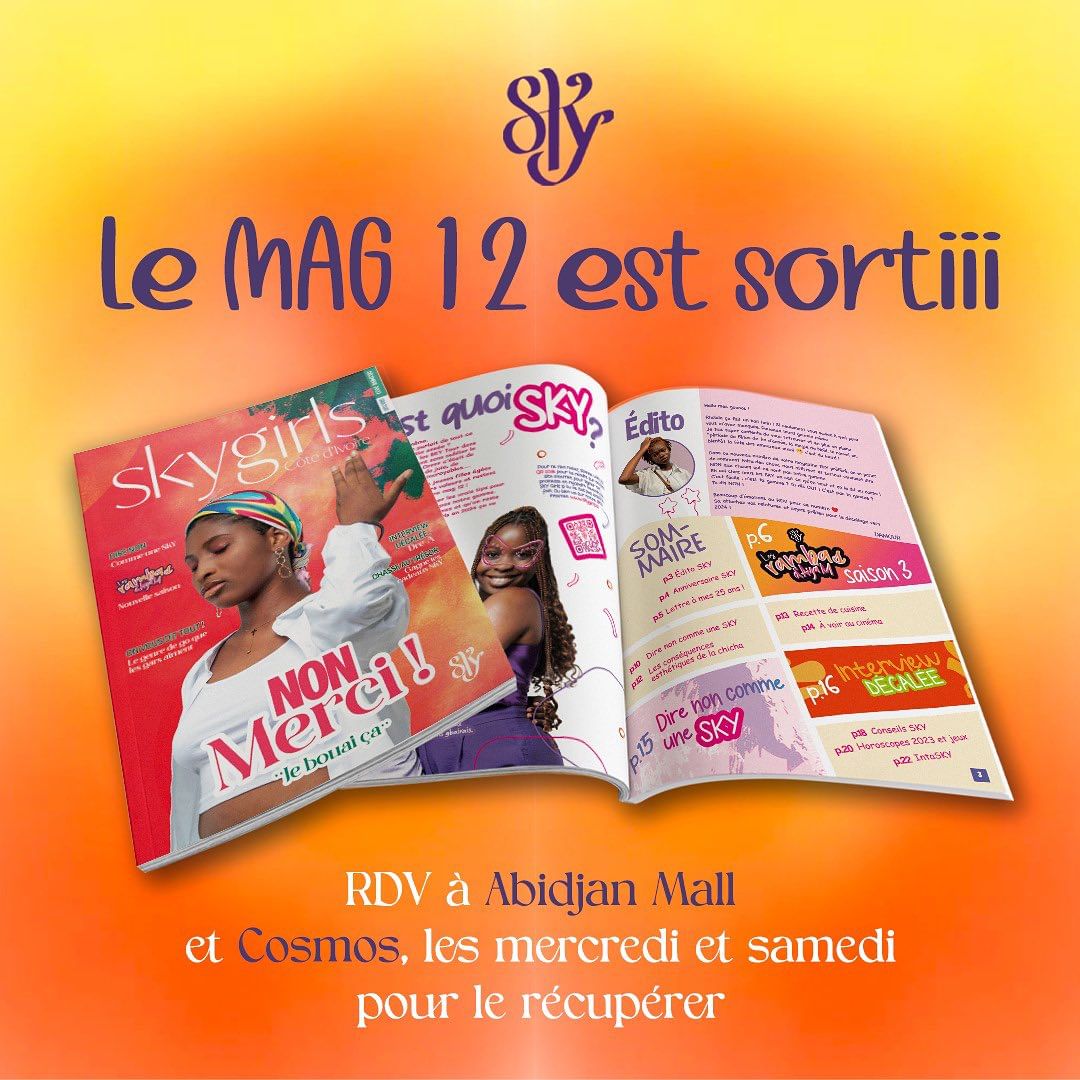 Deuxième Image de Événements/Sorties. DRE-A donne RDV demain 13 janvier du côté de Yopougon Cosmos a 13h pour faire dédicacer le Mag Skygirls La nouvelle publication de DRE-A, l'artiste dynamique et influent, crée une onde d'excitation parmi ses fans et les adeptes de la culture urbaine. Dans une annonce fraîche et enthousiaste, DRE-A invite son public à un événement spécial le 13 janvier, à Yopougon Cosmos, un quartier vibrant d'Abidjan, connu pour son atmosphère animée et sa vie culturelle florissante. L'événement en question ? Une séance de dédicace du Mag Skygirls, une initiative qui vise à inspirer et à autonomiser les jeunes femmes. Cette rencontre, prévue pour 13 heures, promet d'être un moment privilégié d'échange et de partage. La présence de DRE-A, connu pour son engagement dans des causes sociales et son soutien aux jeunes talents, ajoute une dimension significative à cette séance de dédicace. Le choix de Yopougon Cosmos comme lieu de rencontre n'est pas anodin. Ce lieu emblématique est un carrefour de diversité, reflétant l'esprit inclusif et dynamique de la jeunesse ivoirienne. C'est dans cet espace que DRE-A rencontrera ses fans, établissant un lien direct avec ceux qui le suivent et le soutiennent. Cette séance de dédicace est plus qu'une simple rencontre ; elle représente une opportunité pour les jeunes, en particulier les filles et les jeunes femmes, de s'inspirer, de se motiver et de s'engager dans leurs propres parcours de vie. Le Mag Skygirls, au cœur de cet événement, est un symbole de cette aspiration. Pour les fans de DRE-A et les lecteurs du Mag Skygirls, cet événement est une occasion unique de se connecter avec l'artiste et de faire partie d'un mouvement positif. Il promet de laisser une empreinte durable dans la communauté, soulignant l'importance de l'autonomisation et de la créativité.