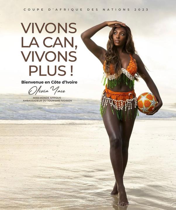 Image de Célébrités. Miss Monde Afrique, Olivia Yace, déploie tout son charme et son enthousiasme pour inviter le monde entier à vivre une aventure inoubliable à la découverte de la Côte d'Ivoire pendant la Coupe d'Afrique des Nations (CAN) 2023. Son message vibrant résonne comme une invitation chaleureuse à plonger dans la richesse culturelle, la passion du football et l'hospitalité de ce joyau africain. Dans son salut empreint de grâce, Miss Monde Afrique exprime son désir que chacun vive pleinement la CAN, allant au-delà de la simple observation des matchs pour embrasser une expérience plus profonde et significative. "Vivons la CAN, Vivons plus", déclare-t-elle avec une énergie contagieuse, incitant les visiteurs à ne pas se limiter aux terrains de football, mais à explorer la diversité éblouissante de la Côte d'Ivoire. L'appel de Miss Monde Afrique résonne comme une célébration de la passion collective qui unit le continent africain pendant ce grand événement sportif. Elle devient ainsi l'ambassadrice charismatique qui ouvre les portes de son pays natal à tous ceux qui viendront participer à cette fête du football. Son message transcende les frontières, invitant les amateurs de football du monde entier à plonger dans cette aventure exceptionnelle. "Bienvenue en Côte d'Ivoire", proclame-t-elle avec fierté, déployant une banderole d'hospitalité qui symbolise l'accueil chaleureux réservé aux visiteurs. C'est un appel à découvrir les trésors cachés de ce pays d'Afrique de l'Ouest, à explorer ses villes animées, à savourer sa cuisine délicieuse et à s'imprégner de l'esprit festif qui anime ses rues. La Côte d'Ivoire, en accueillant la CAN 2023, devient le théâtre d'une fusion unique entre le sport, la culture et l'amitié. Les stades résonneront des chants passionnés des supporters, créant une atmosphère électrique tandis que les équipes s'affronteront pour la gloire continentale. Miss Monde Afrique souhaite que cette effervescence sportive se mêle harmonieusement à la richesse culturelle du pays, offrant aux visiteurs une expérience complète et inoubliable. Au-delà du terrain de jeu, la Côte d'Ivoire se dévoile comme un kaléidoscope de paysages magnifiques, de parcs nationaux luxuriants, de plages idylliques et de marchés animés. Miss Monde Afrique encourage les visiteurs à s'aventurer hors des sentiers battus, à découvrir la diversité naturelle qui fait de la Côte d'Ivoire une destination exceptionnelle. Le message de Miss Monde Afrique résonne également comme une célébration de l'unité africaine. Alors que les nations rivales s'affrontent sur le terrain, la CAN offre une opportunité unique de renforcer les liens entre les peuples du continent. L'appel à "Vivre plus" est un appel à transcender les barrières culturelles et à célébrer ensemble la passion commune pour le football et la fierté africaine. En conclusion, l'invitation passionnée de Miss Monde Afrique à vivre une aventure inoubliable à la découverte de la Côte d'Ivoire pendant la CAN 2023 est bien plus qu'un simple message. C'est une porte ouverte vers une expérience multidimensionnelle, mêlant le sport, la culture, la nature et l'amitié. Alors, que résonnent les chants, que vibrent les stades et que chaque visiteur vive pleinement cette aventure exceptionnelle au cœur de l'Afrique de l'Ouest. Bienvenue en Côte d'Ivoire, où la CAN 2023 promet d'être une célébration inoubliable de l'unité, de la diversité et de la passion africaines.