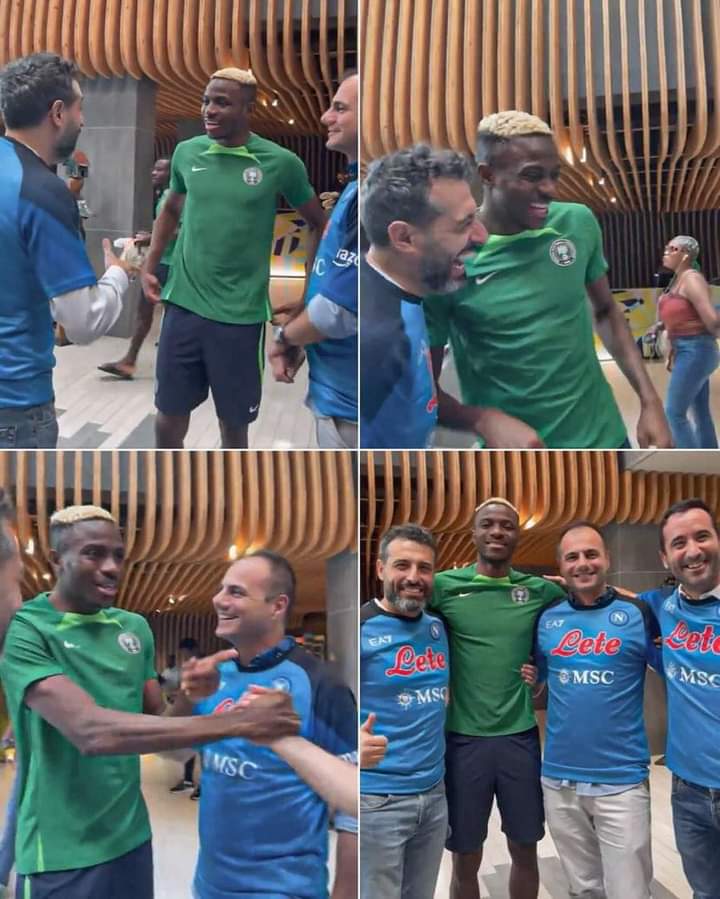 Troisième Image de Football. Les passionnés supporters du club de Napoli ont décidé de vivre une expérience extraordinaire en entreprenant un périple remarquable depuis l'Italie jusqu'en Côte d'Ivoire pour soutenir leur attaquant vedette, Victor Osimhen, qui représente fièrement l'équipe nationale du Nigeria lors de la prestigieuse Coupe d'Afrique des Nations 2022. Cette aventure singulière a débuté bien avant le coup d'envoi du tournoi. Les supporters, empreints d'une dévotion sans faille envers leur équipe et leur attaquant talentueux, ont organisé minutieusement leur voyage. Chargés d'enthousiasme et de drapeaux frappés du blason du Napoli, ils ont pris d'assaut les aéroports italiens, déterminés à traverser le continent africain pour rejoindre Abidjan, la capitale ivoirienne, où se déroulent certains des matchs de la CAN 2022. Le périple, marqué par des moments de camaraderie et de passion footballistique, a offert aux supporters du Napoli l'occasion de se connecter au-delà des frontières, partageant leur amour commun pour le football et leur équipe favorite. Tout au long du voyage, les chants vibrants, les drapeaux agités et les maillots du club italien ont créé une ambiance électrique, reflétant l'unité dans la diversité des fans venus de différents horizons pour célébrer ensemble le talent de Victor Osimhen. À leur arrivée en Côte d'Ivoire, l'accueil réservé aux supporters italiens a été des plus chaleureux. La nouvelle de leur pèlerinage dévoué s'est répandue comme une traînée de poudre, suscitant l'admiration des fans locaux et attirant l'attention des médias internationaux. Les rues d'Abidjan résonnaient des chants passionnés et des encouragements pour Osimhen et l'équipe du Nigeria, créant une atmosphère de fête footballistique unique. Au-delà de la simple dimension sportive, ce voyage a également jeté les bases d'une connexion culturelle entre l'Italie et la Côte d'Ivoire. Les supporters ont eu l'opportunité de découvrir la richesse de la culture ivoirienne, partageant des moments de convivialité avec les habitants locaux. Des échanges de sourires, de danses et de traditions ont renforcé les liens entre les deux nations, illustrant la capacité du football à transcender les barrières linguistiques et culturelles. Le stade, où se déroulaient les matches de la CAN 2022, est devenu le théâtre de l'expression la plus intense de cette passion collective. Les supporters du Napoli, mêlés aux fans locaux, ont créé un océan de couleurs et de chants, transformant chaque match en un spectacle enivrant. Leur présence a été le catalyseur d'une énergie positive qui a transcendé le terrain de jeu, inspirant les joueurs du Nigeria à atteindre des sommets dans leur quête du trophée continental. Au-delà de l'effervescence des matchs, les supporters italiens ont également participé à des initiatives caritatives et sociales en Côte d'Ivoire, laissant un impact positif dans les communautés locales. Leur engagement à faire une différence au-delà du football a renforcé le lien entre les deux nations et a démontré la capacité du sport à être une force positive pour le changement. En conclusion, le périple épique des supporters du Napoli depuis l'Italie jusqu'en Côte d'Ivoire pour soutenir Victor Osimhen à la CAN 2022 a transcendé les frontières du sport. Cet acte de dévouement a créé une synergie entre les cultures italienne et ivoirienne, illustrant la capacité du football à rassembler des personnes de toutes origines. Au-delà de la compétition sur le terrain, cette expérience restera gravée dans la mémoire collective comme un exemple vivant de la puissance du sport pour inspirer l'unité, la camaraderie et le partage d'une passion commune.